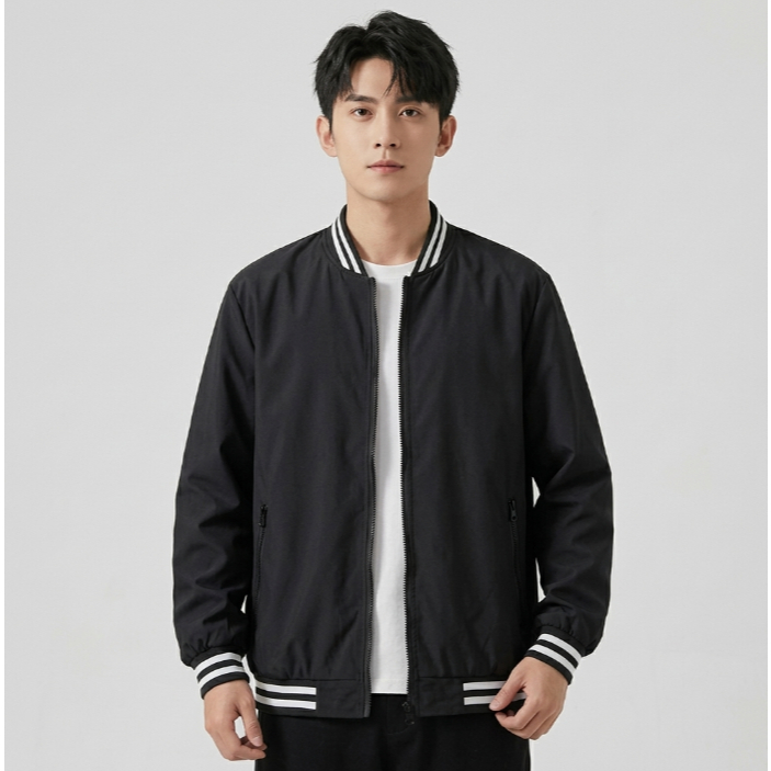 เสื้อแจ็คเก็ตกันลม/เสื้อแจ็คเก็ตเบสบอลรุ่นใหม่ กันน้ำและระบายอากาศได้ดี รูปที่ 5