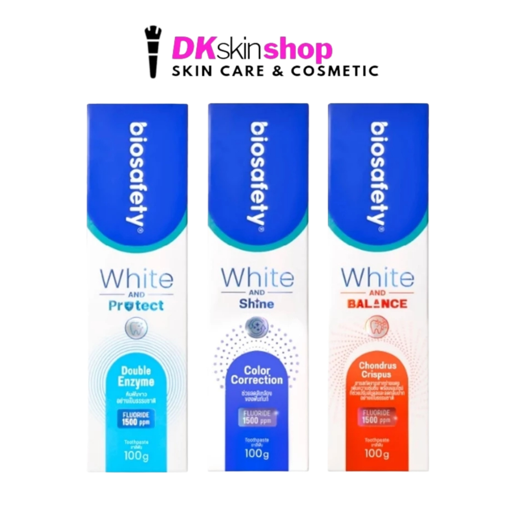 ไบโอเซฟตี้ ยาสีฟัน Biosefety White (มี 3 สูตร) (ขนาด 100g.)