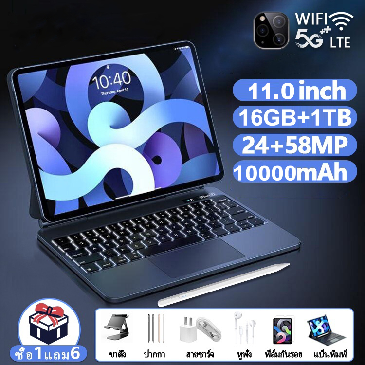 2025 ใหม่ XPAD 20 Pro แท็บเล็ตหน้าจอใหญ่ 12" 2K 90Hz ความคมชัดสูง เชื่อมต่อ 4G+WiFi ชิปเซ็ต MTK6979 ROM 1024GB+16GB