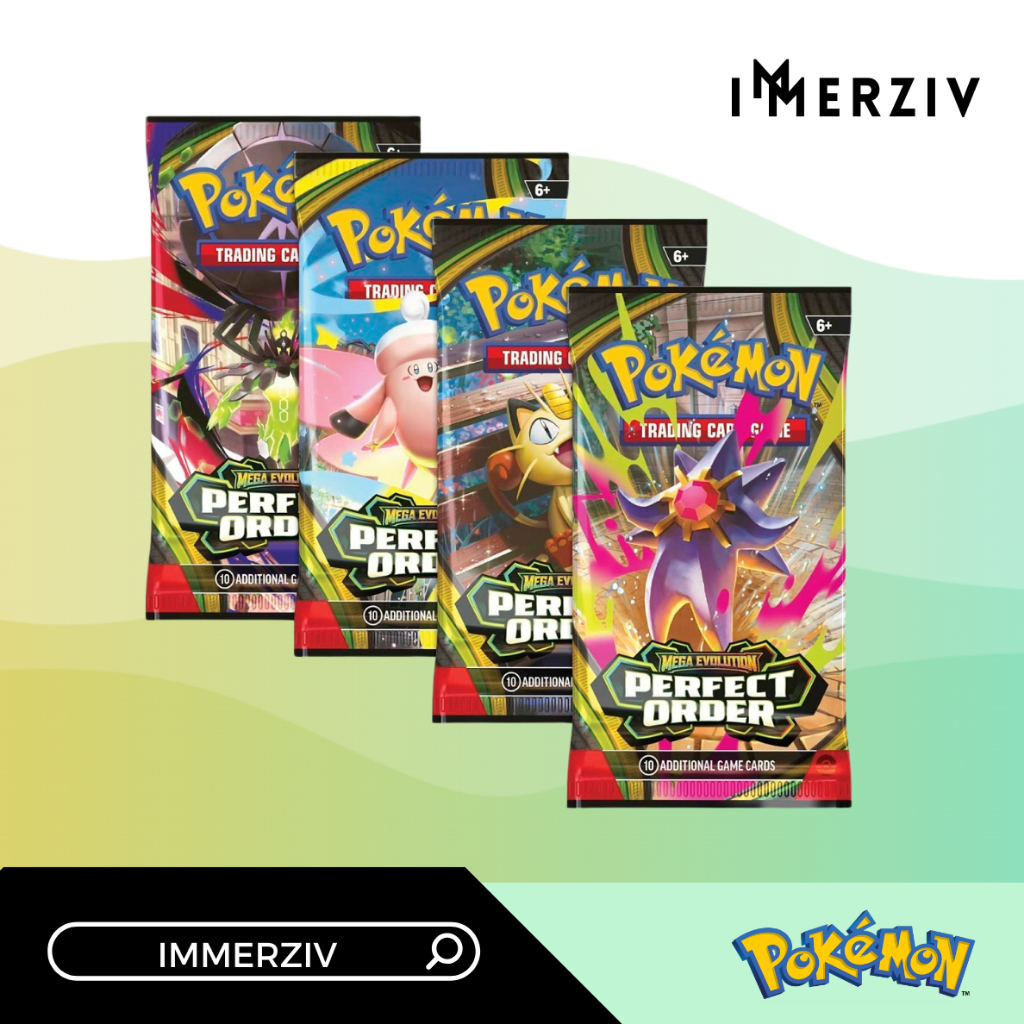 (พร้อมส่ง) POKEMON TCG: MEGA EVOLUTION PERFECT ORDER BOOSTERS (ซองพลาสติก)  (การ์ดโปเกม่อน)