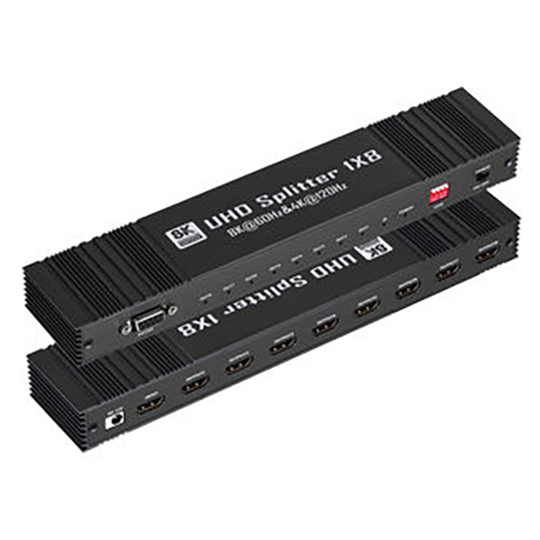 HDMI SPLITTER UHD 8K@60Hz & 4K@120Hz 1 IN 8 OUT