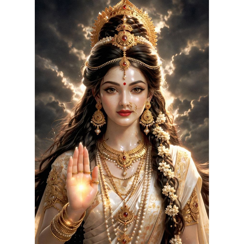 รูปโปสเตอร์ พระแม่ปาวรดีเทวี ขนาด A3 ความหนา 200 แกรม ภาพมงคล เสริมฮวงจุ้ย ตบแต่งบ้าน (29.7*42 cm)