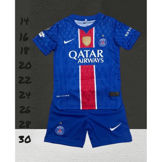 ชุดฟุตบอลชุดกีฬาเด็กเสื้อพร้อมกางเกงผ้านิ่มเย็นใส่สบายขนาดไซร้เด็ก1ขวบถึง13ขวบ