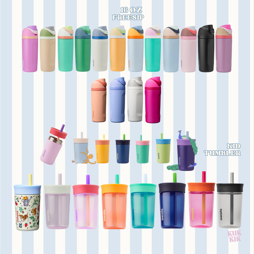 [Pre-order] Owala kids freesip 16oz Tumbler ใส Unicorn พร้อมส่ง
