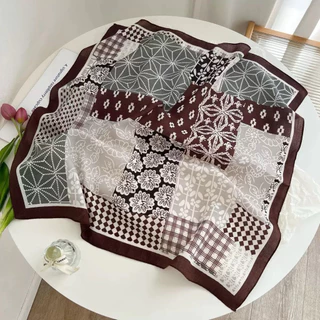 ส่งไว!!P&P ผ้าพันคอ ผ้าโพกผม ขนาด 70x70 cm. มีสินค้าพร้อมส่งจากไทย🇹🇭
