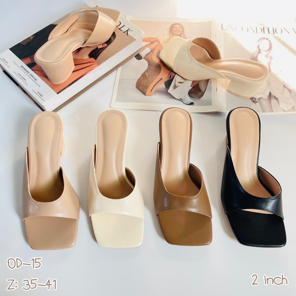 Niwa Shoes รองเท้าส้นสูง รองเท้าออกงาน รองเท้าใส่ทำงาน รองเท้าแฟชั่้น💐 💕รหัสสินค้า OD-15