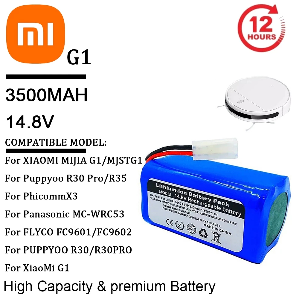 【สินค้าสปอต】การจัดส่ง 24H G1 แบตเตอรี่ หุ่นยนต์ดูดฝุ่นอัตโนมัติ Battery for Xiaomi Mijia Mi Robot Vacuum Cleaner Mop G1