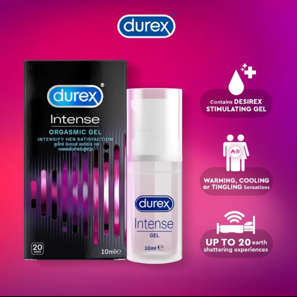 Durex Intense Orgasmic Gel 10ml  เจลหล่อลื่น สำหรับผู้หญิง ดูเร็กซ์ อินเทนส์ เจล ขนาด 10 มล