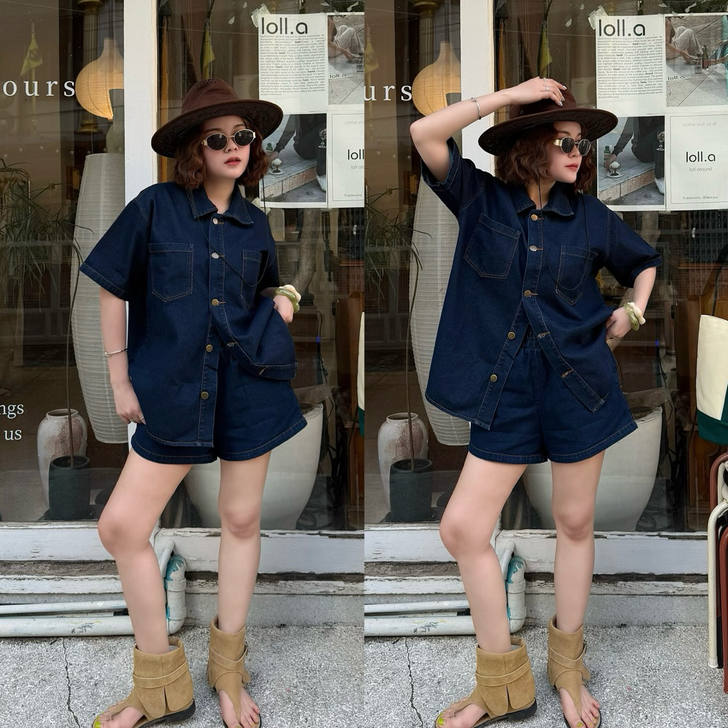 Denim Set ชุดเซ็ตยีนส์แท้ เสื้อ+กางเกง