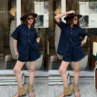 [ห้ามเผื่อไซส์] Denim Set ชุดเซ็ตยีนส์แท้ เสื้อ+กางเกง