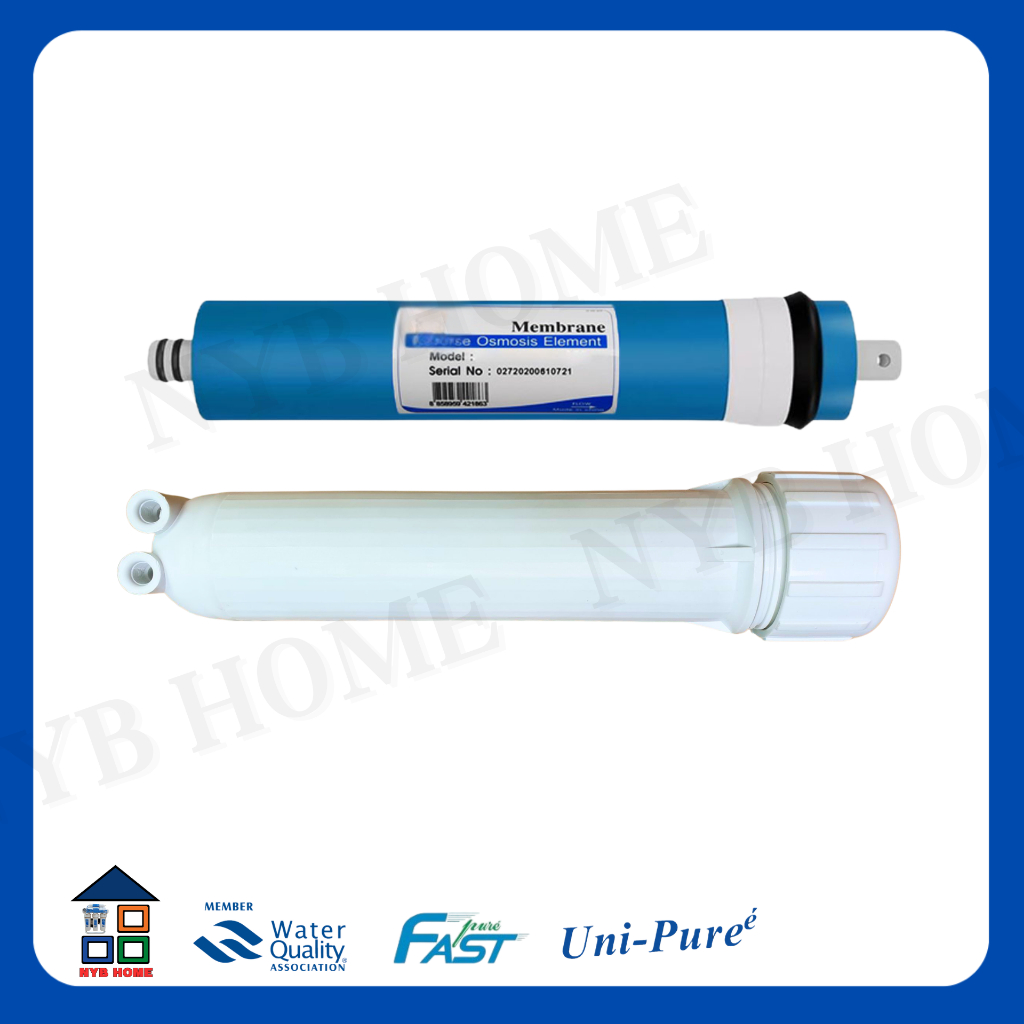 กระบอกRO กระบอกMEMBRANE พร้อมไส้กรองRO 50 GPD 75 GPD 100 GPD 150 GPD 200 GPD