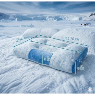 MIDORI Home ICE PILLOW หมอนสุขภาพเย็น 40x70 ซม (เย็นทั้ง 2 ด้าน)