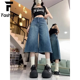กางเกงยีนส์คู่รัก ใส่ได้ทุกฤดู สไตล์เกาหลี เอวสูง ทรงกระบอก ขา7ส่วน Unisex 4สี ถูกและคุ้ม
