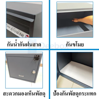 ตู้รับพัสดุเปิดด้านหลังรับของในบ้าน ตู้รับพัสดุแบบฝังกำแพง ตู้จดหมาย Mail box Delivery drop box