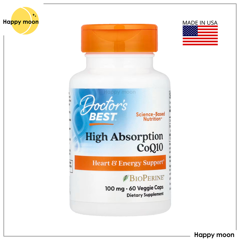 Doctor's Best, CoQ10, 100 mg, 60 Veggie Cap, โคคิวเท็น