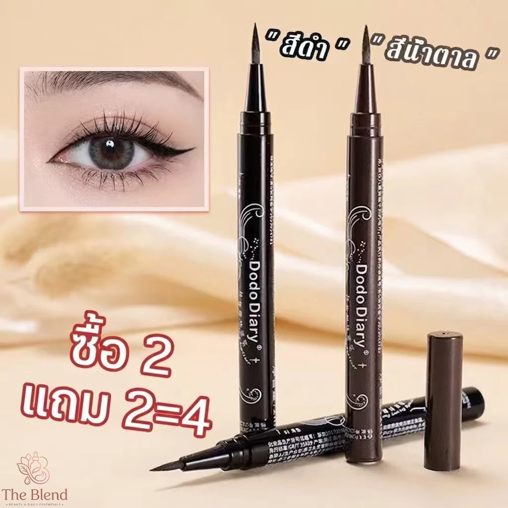 ซื้อ 2 แถม 2 = 4ติดทนนาน ติดทนทาน คุณภาพดี อายไลเนอร์หัวปากกากันน้ำกันเหงื่อเขียนง่ายติดทน eyeliner อายไลเนอกันน้ำ อายไล