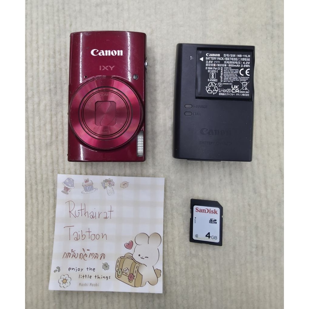 🌈 กล้องดิจิตอล Canon IXY 190 wifi (ixus 190) สีแดง