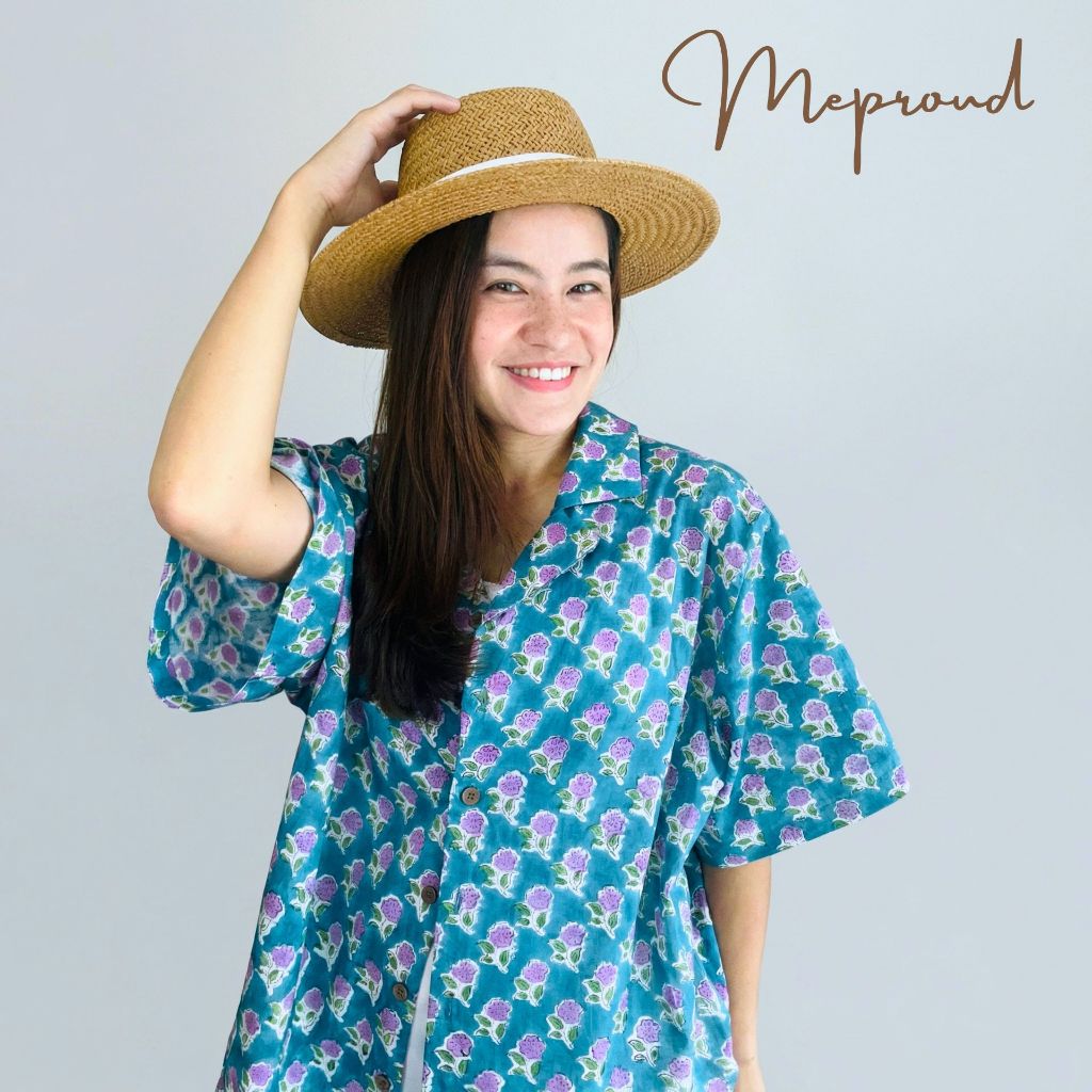 [Meproud]เสื้อเชิ้ต Oversized ผ้าป่านอินเดีย สินค้าพร้อมส่งในไทย