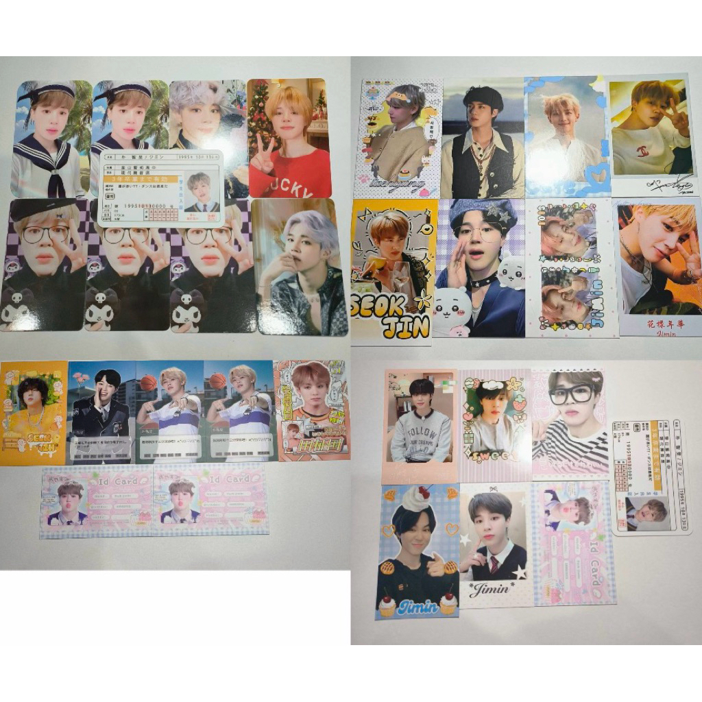 Set Photocard (Jimin,v,jin,jungkook) 31 ใบ fanmade