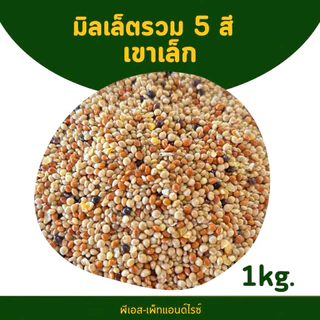 อาหารนกเขาเล็ก มิลเล็ตรวม 5 สี ปริมาณ 1kg.