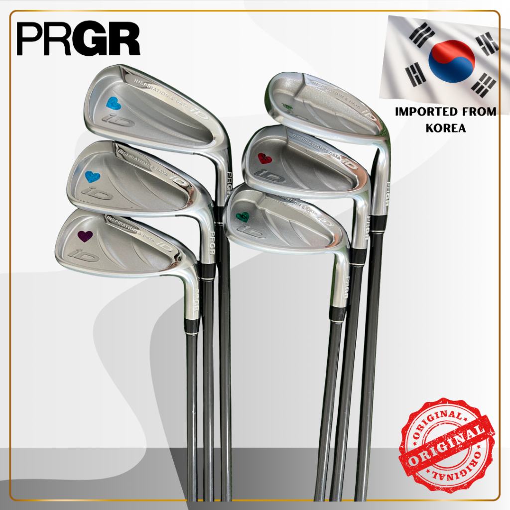 ✨(ชุดไม้เหล็กมือสอง) PRGR ID 6 Iron- for Lady  - Shaft : Original Graphite - Flex : L - Set : 7,8,9,