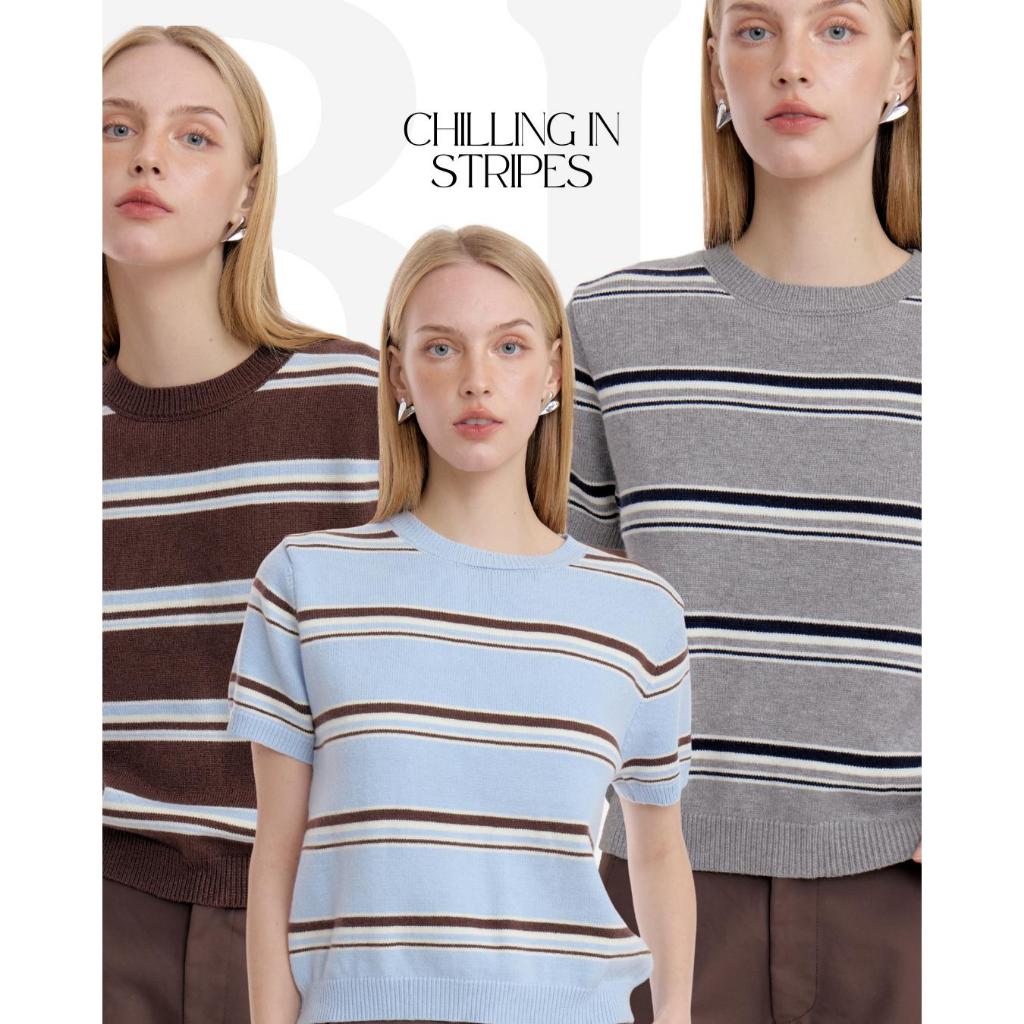 BCTS13 Chilling in Stripes - เสื้อไหมพรม ผ้า Kanit