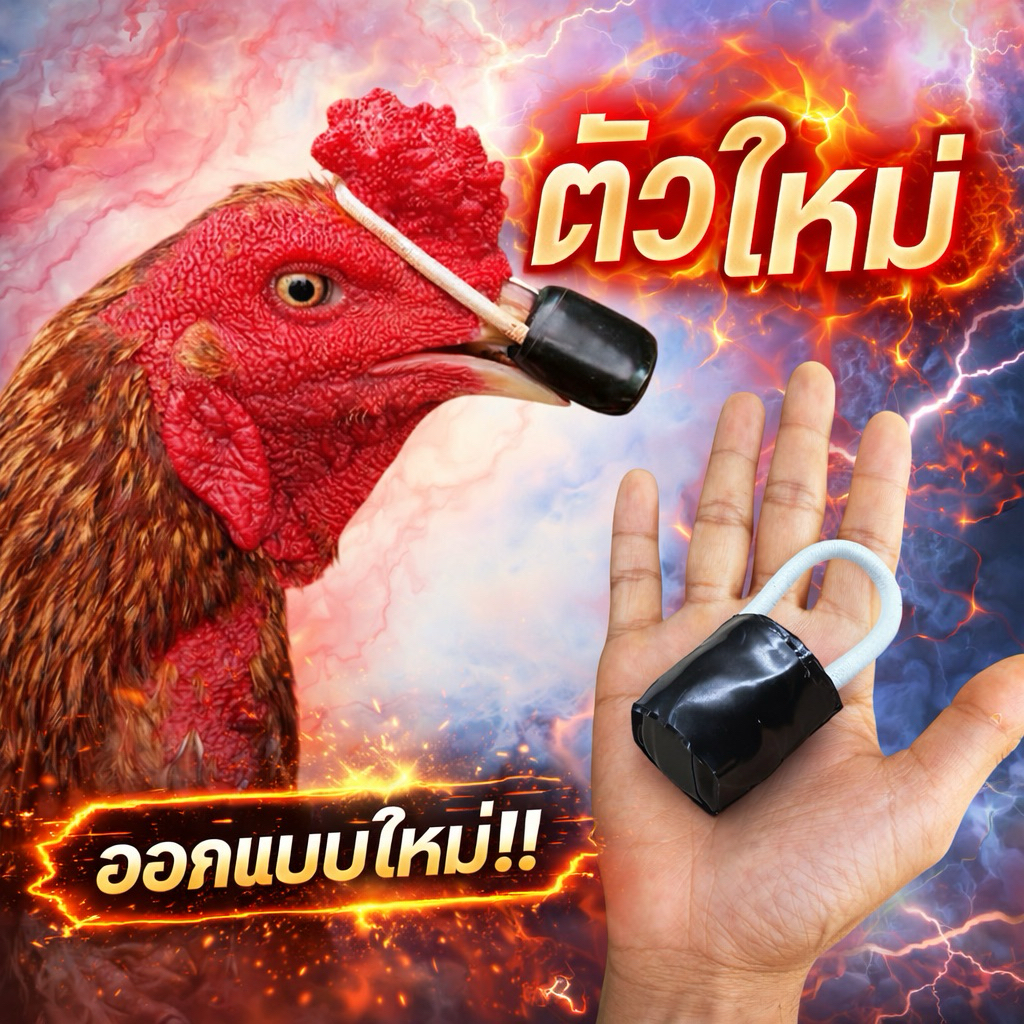 (ตัวใหม่) ที่ครอบปากไก่ เซฟไก่นวม ช่วยลดการเกิดบาดแผลของไก่