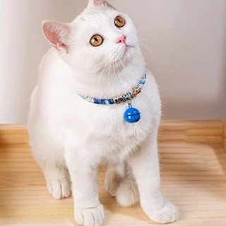 ปลอกคอสัตว์เลี้ยงน่ารักสไตล์ญี่ปุ่นปรับได้catะอุปกรณ์แต่งตัวสำหรับแมว กระดิ่งแมวกวัก น่ารักสไตล์ญี่ปุ่น