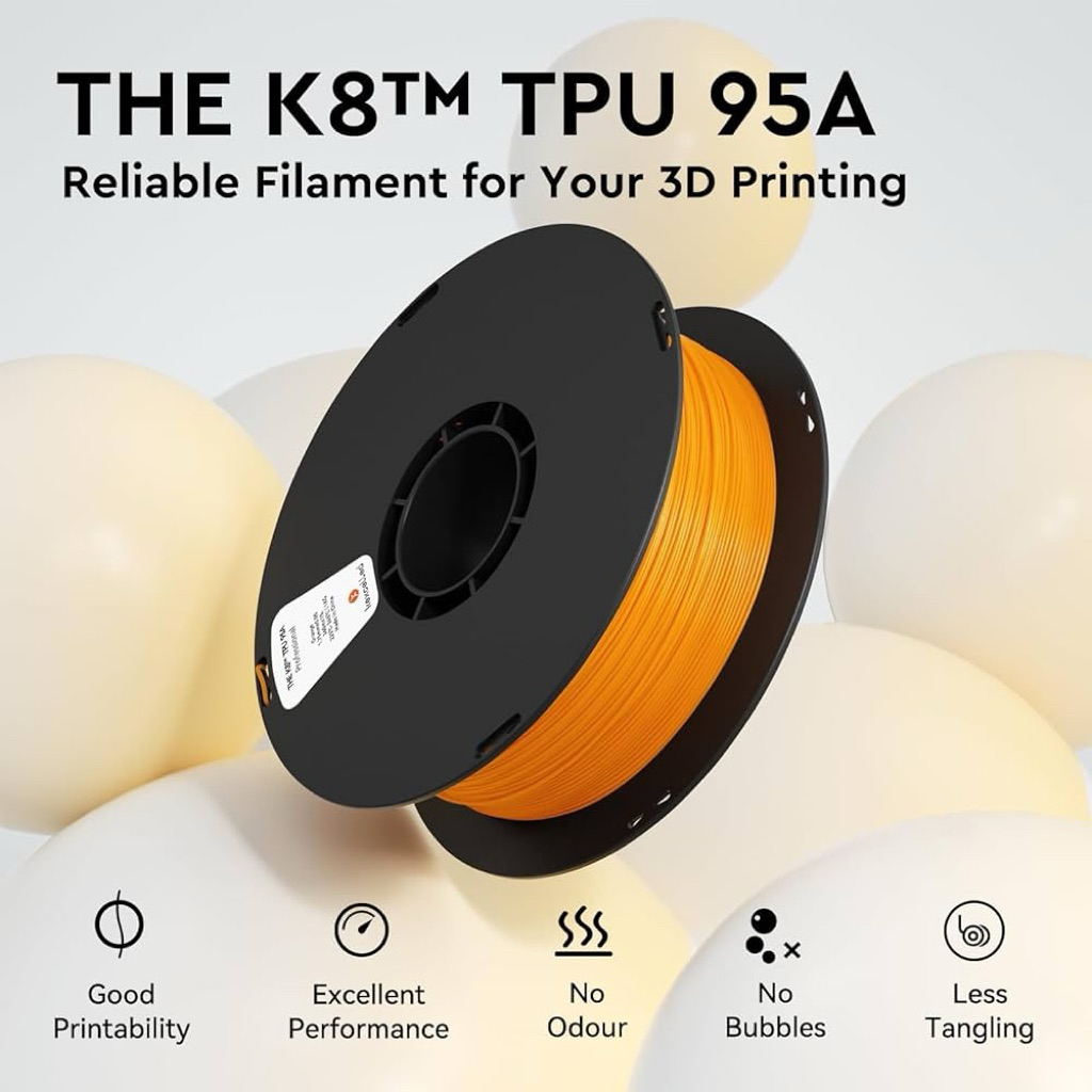 Kexcelled K8 TPU 95A / 64D 1.75mm ⚡ Flexible & Hard TPU | 64D รองรับ AMS | 95A ยืดหยุ่นสูง