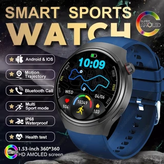 2025 New Watch 4 Pro NFC GPS Smart Watch Men 1.53-inch AMOLED Display 100+ Sports Modes Bluetooth Call High-end Smartwat