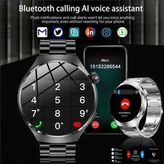 2025 New Watch 4 Pro NFC GPS Smart Watch Men 1.53-inch AMOLED Display 100+ Sports Modes Bluetooth Call High-end Smartwat