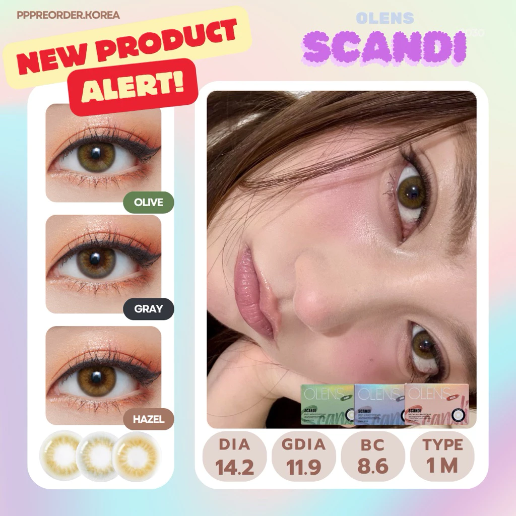 พร้อมส่ง 🛵✨ Olens Scandi ตาลูกแก้วของจริง สวยจึ้งแบบสาวเกาหลี พร้อมส่งทุกค่าสายตา 💕
