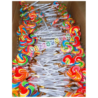🍭🌈ถูก‼️10อัน/20อัน/50อัน อมยิ้มสายรุ้งน่ารักมาก🍭🌈ขนาด1นิ้วค่ะ