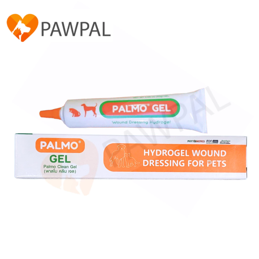 Palmo Gel 10g 30 g 🔥Exp.2028-2029 ไฮโดรเจล สมานแผล เร่งเนื้อ ต้านเชื้อ ลดอักเสบ สกัดจากน้ำส้มควันไม้ธรรมชาติ สุนัข แมว