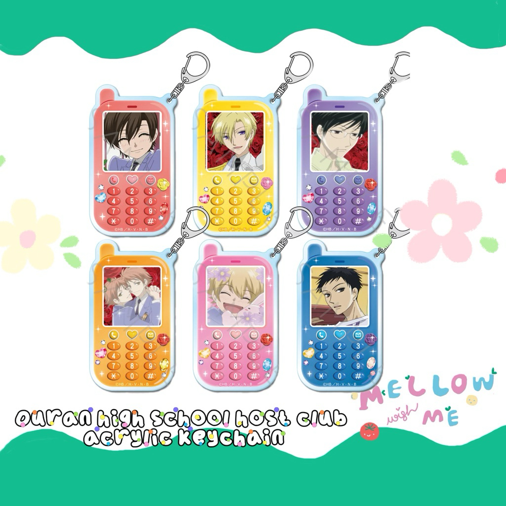 {พร้อมส่ง} Ouran high school host club acrylic keychain💕