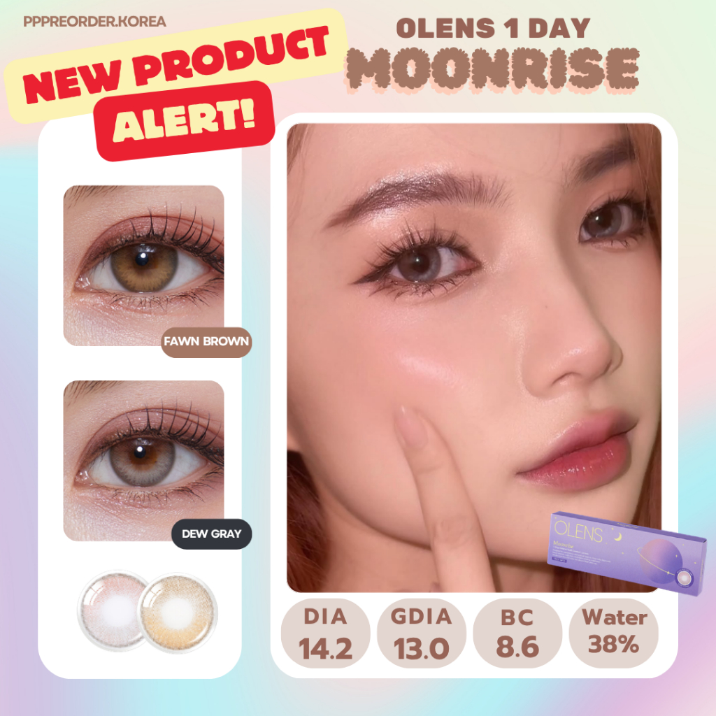 ( เติมสตอคแล้ว ) พร้อมส่ง OLENS MOONRISE 1 DAY 🌙 1 กล่อง 5 คู่ ฟีลไล่สีในตา สวยมากค่ะ