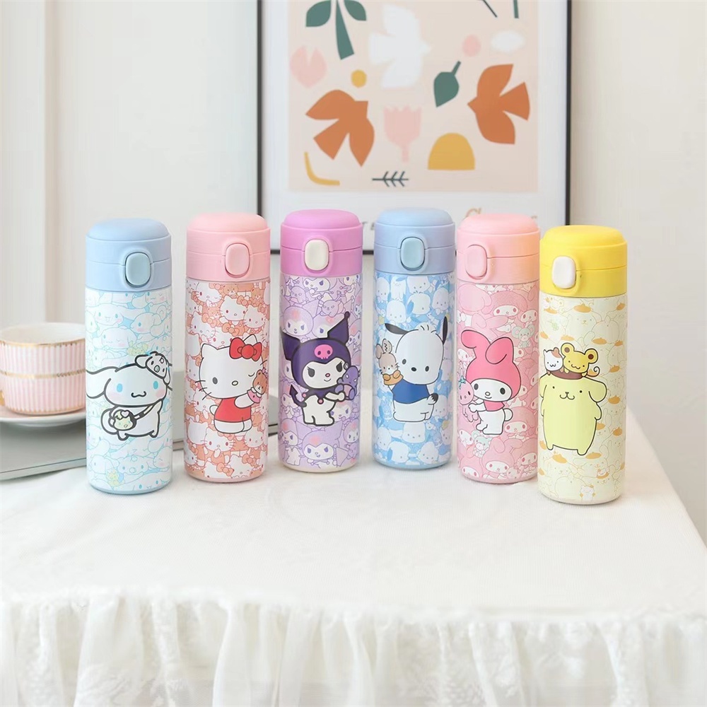 ขวดน้ำสแตนเลส ดีไซน์น่ารัก วัสดุ 304 สแตนเลส  ขนาด 420ML