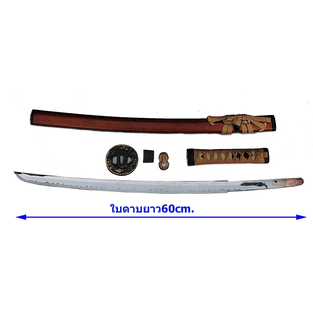 ดาบ วากิซาชิ (Wakizashi) ใบโลหะ ไม่มีคม ยาวรวม72cm. มือสองจากญี่ปุ่น Iaito Replica katana sword