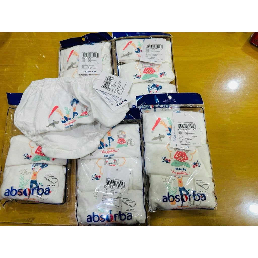 กางเกงในเด็กหญิง Absorba Size 1ปี,3ปี,5ปี,7ปี