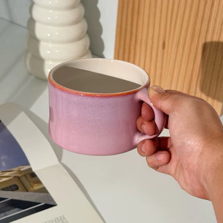 Goodsceramics 🍜 Milk mug แก้วเซรามิกสีสดใส ผิวสัมผัสเรียบลื่นมันเงา ก้นแก้วด้านนอกเป็นเนื้อทราย