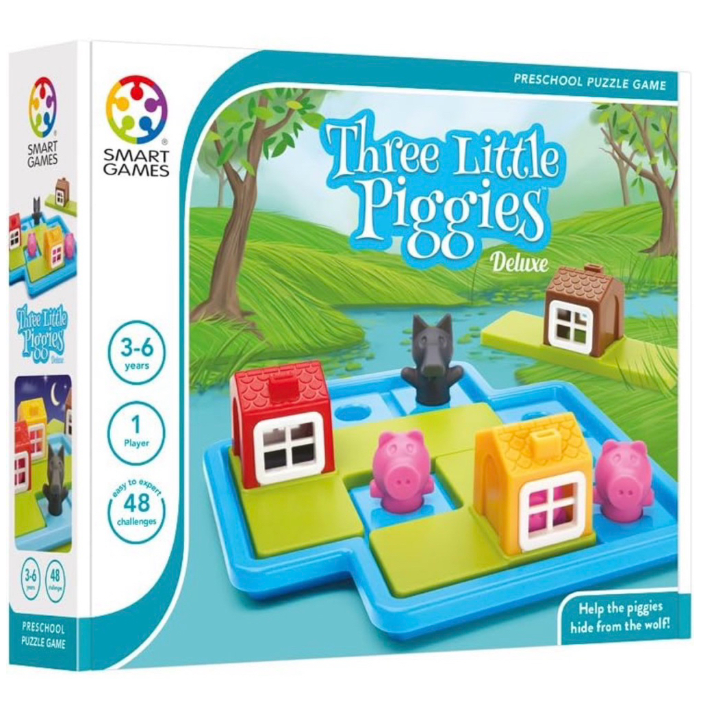 [พร้อมส่ง] SmartGames-Three Little Piggies Deluxe เกมปริศนาเสริมทักษะ ลูกหมูสามตัว โจทย์ 48 ด่าน เด็ก 3ปี+ ฝึกสมอง