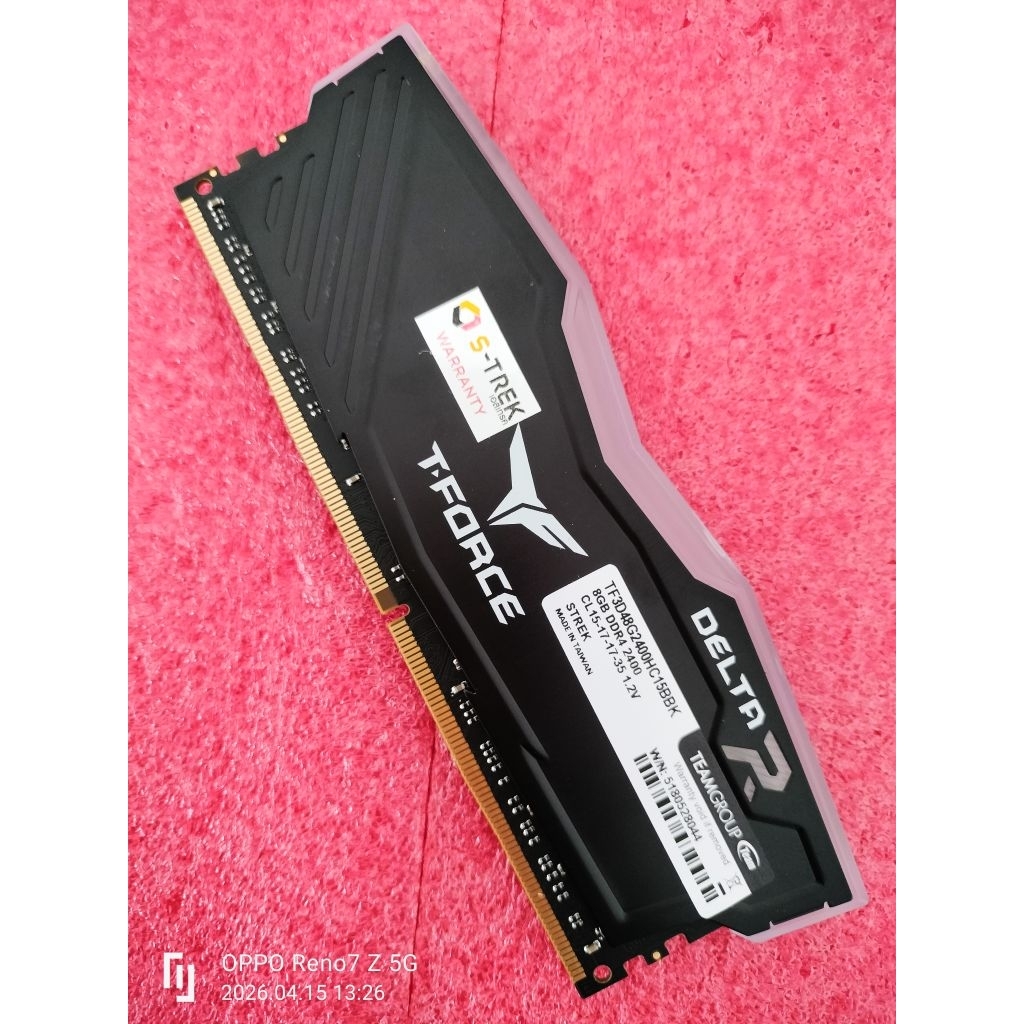 RAM 8GB TEAM T-FORCE DELTA RGB  DDR4 บัส 2400MHz PC แท้ สภาพสวย ประกัน L-T