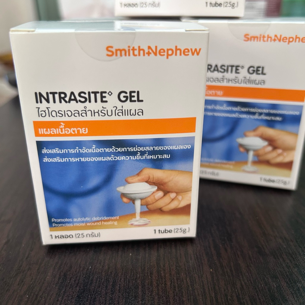 (4 กล่อง) Smith Nephew เจลทาแผล Intrasite 25 กรัม สำหรับแผลกดทับและเบาหวาน