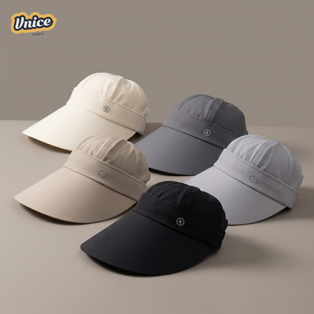 Vnice หมวกกันแดด หมวกปีกกว้าง กัน UV 95% UPF50+ น้ำหนักเบา พับเก็บง่าย พกพาสะดวก สไตล์เกาหลี หมวกแฟชั่นผู้หญิง