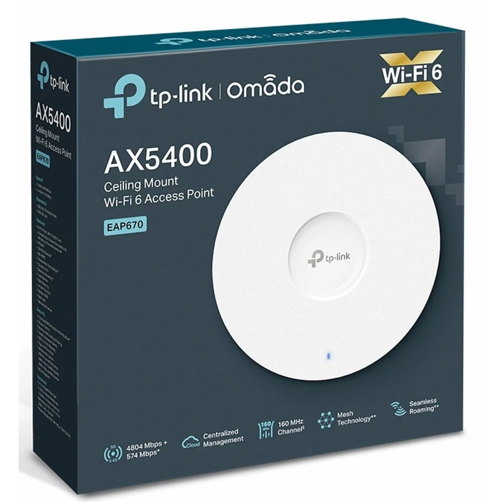 TP-LINK EAP670 AX5400 Ceiling Mount WiFi 6 Access Point