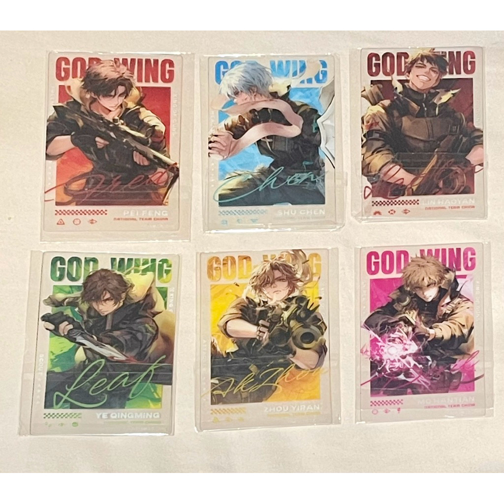 การ์ดใส God Wing 6 ใบตามรูป