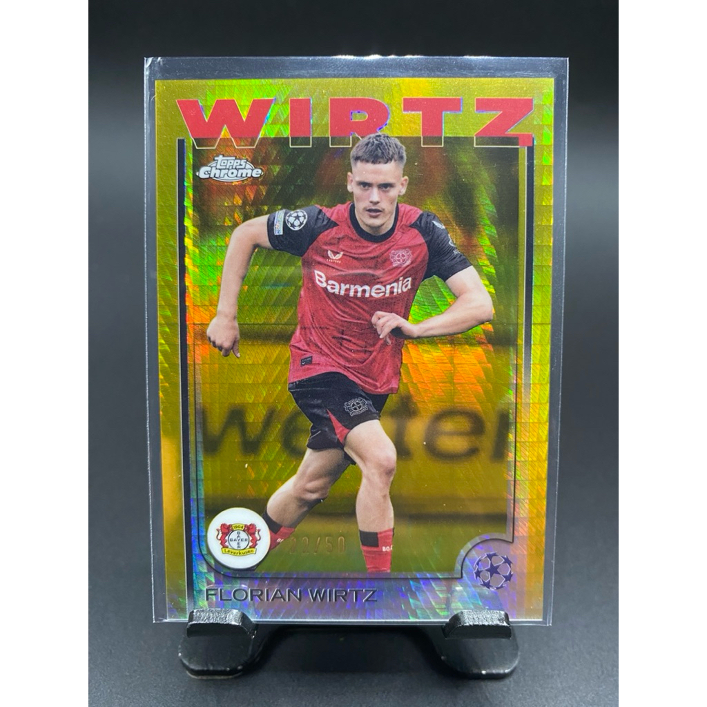 การ์ดฟุตบอล⚽️Florian Wirtz | 2024-25 Topps Chrome UCC – Wirtz Gold /50