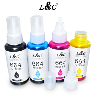 L&C 664 T664 หมึกเติมของ หมึก รุ่น L100 L120 L200 L210 L220 L360 L365 L565 L1300 (ไม่มีกล่อง)