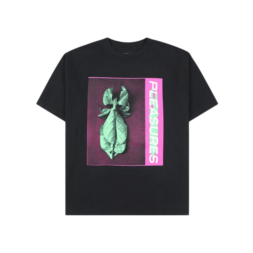 PLEASURES P25F073 LEAF T-SHIRT BLACK