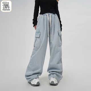 S-5XL กางเกงยีนส์เอวสูงสำหรับผู้หญิง ทรงสวย ใส่สบาย ใส่คู่กับอะไรก็ได้ เข้ากับทุกสไตล์ | ยีนส์สาวออฟฟิศ/สายเที่ยว